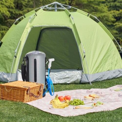12L Portable Camping Shower Pressure Shower for Beach Swim Outdoor Hiking