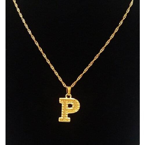 26pcs Christmas Jewelry Initial Necklace A B C D E F G H I J K L M N O P Q R S T U V W X Y Z Letter Necklace Gold Alphabet Colar