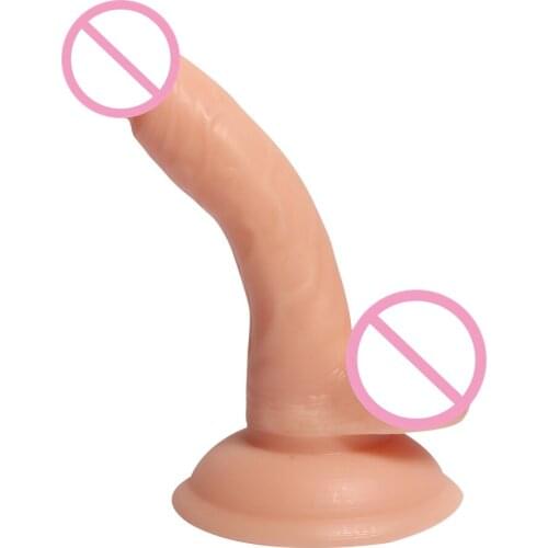 5.5 Inch Small Realistic Dildos for Women Short Thin Penis Masturbator with Balls Erotic Dick Adult Sex Toys Tight Vagina