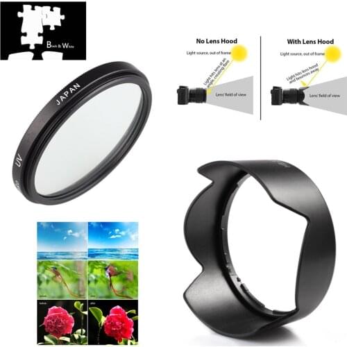 67mm UV Filter Lens Hood for Nikon 18-140 18-135 18-105 18-70 lens D7500 D7100 D7200 D5600 D5500 D5300 D3400 D3300 D750 D850 D90
