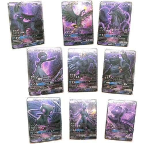 9Pcs Pokemon Cards Flash Card Rough Flash GX Best Selling Children Battle English Version Game Tag Team Shining Pokemon Cards