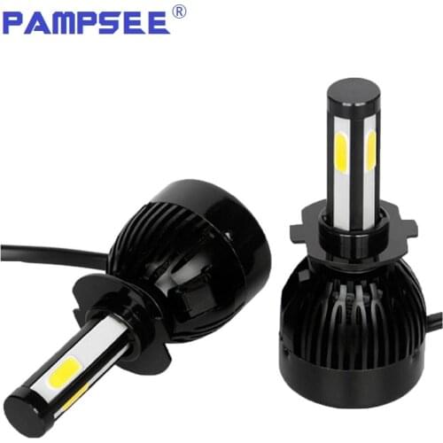 PAMPSEE G20 H7 led H8 9006 HB4 4 sides LED COB Auto Car Headlight 80W 8000LM High Low Beam Bulb Canbus 12V white Automobile Lamp