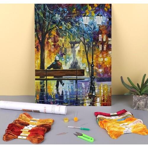 Sleeplessness Printed Fabric 11CT Cross-Stitch Kit DIY Embroidery DMC Threads Knitting Handmade Sewing Needlework Adults