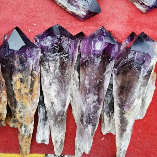 Large Natural Raw Amethyst Skeleton Point High Quality Quartz Crystal Geode Druzy Cluster Healing Crystal Mineral specimens