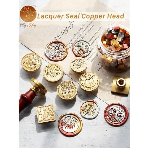 Retro Wax Seal Stamp Head Flowers Sculpture Stamp Custom Wax Stamp Replace Copper Head DIY Sealing Wax Decoration Craft Kits