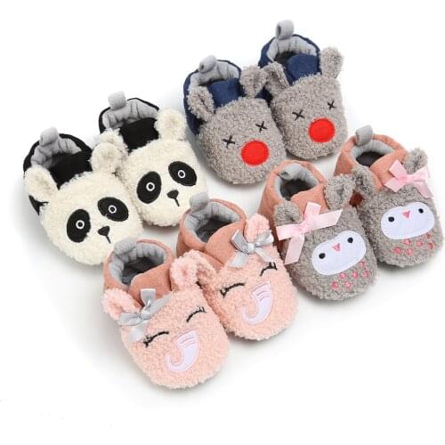 Kid Slippers All-Inclusive Cotton Cartoon Soft Home Indoor Baby Cotton Slippers Baby Boys Girls Shoes Warm Home Slippers