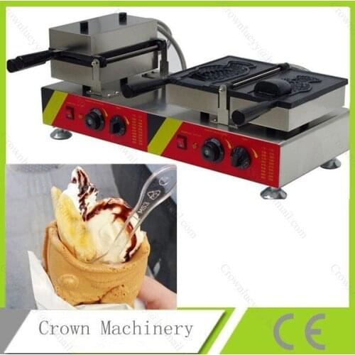 Electric Taiyaki open mouth ice cream fish waffle machine; Taiyaki Fish Waffle Maker Machine Baker