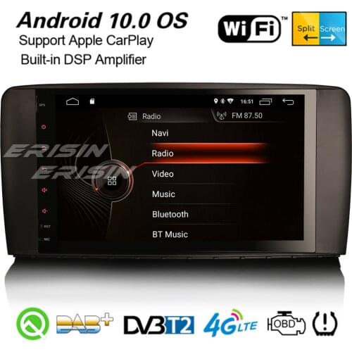 Erisin 4295 9" Android 10.0 Car Stereo Carplay DSP DAB+ Navi WiFi USB DVB-T2 TPMS OBD2 DVR BT GPS For Mercedes Benz R-Class W251