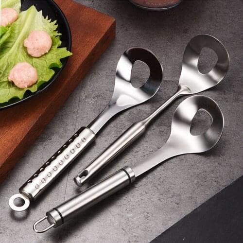Meatball maker 304 stainless steel kitchen gadgets manual squeeze fish balls shrimp slip department meatball spoon