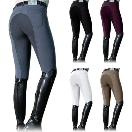 Fashion Sports Women Trousers High Waist Elastic Equestrian Pants Horse Racing Casual Skinny Trousers
