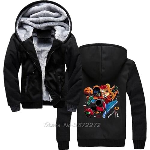 The Metroid Hoodie Lovely Repair Digital Print Video Game Samus Aran Men Winter Thicken Keep Warm Sweatshirt Harajuku Hoodies