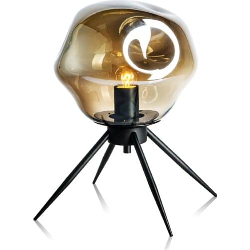 Nordic Glass Table Lamp Blue Glass Table Light Reading Light LED Lighting E27 Table Lamp Lighting Fixtures Home Decore