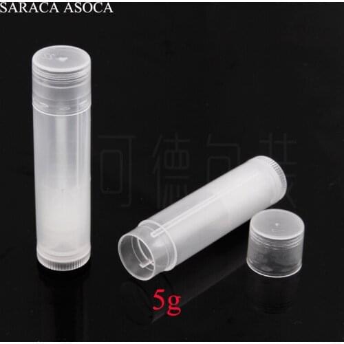 Wholesale 160pcs/lot 5ml Empty Plastic Lip Container 5g DIY Lipstick Tube Refillable Bottle