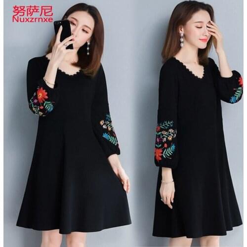 Autumn Embroidery 2021 New Dress Woman Dresses Vestido De Mujer Femme Robe
