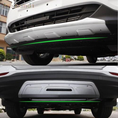 For Chevrolet Equinox 2018-2021 stainless steel Front&Rear Bumper Board Guard Skid Plate Bar Protect 2pcs car styling