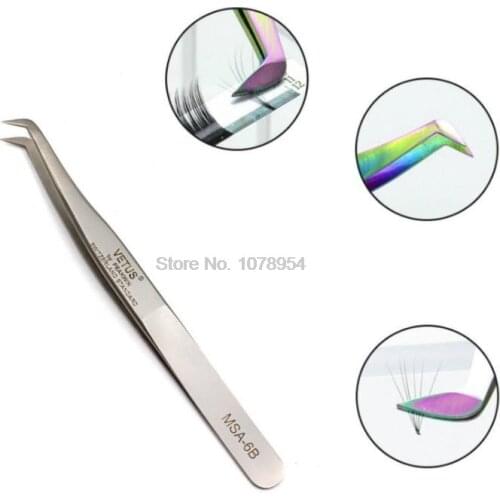 50pcs VETUS MSA-6B Eyelash Tweezer 3D/6D Volume Eyelash Extension blooming tweezers