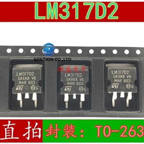 10PCS LM317D2T LM317 adjustable three-terminal voltage regulator LM317D2 SOT-263 in stock 100% new and original