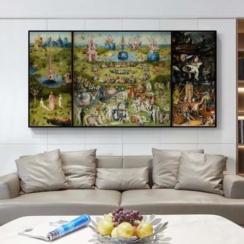 The Garden of Earthly Delights Canvas Art Paintings Reproductions Bosch Hieronymus Canvas Art Prints For Living Room Cuadros