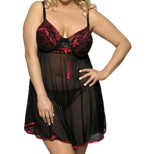 Sexy Lingerie Plus Size Suspender Skirt Pajamas Night For Women S-6XL