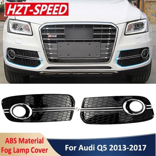 2013-2017 Q5 Car Front Fog Light Grille Cover Trim ABS Material Protector For Audi Q5 Modify QS5