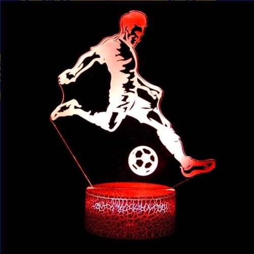 3D Lights for World Football Characters Trophies Fans Gifts LED Night Light Birthday Gifts Football Game Club Logo LOGO Badges