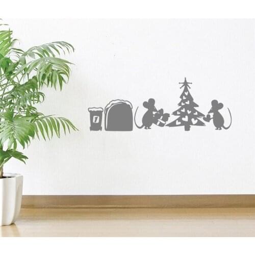 Funny Mouse Hole Wall Stickers For Kitchen Bedroom Baseboard Decoration Home Decals Cartoon Rat Animals Wall Vinyl Art DW6179