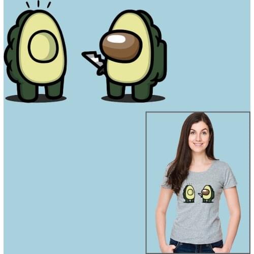 Fruits Avocado Green Heat Transfer Ironing stickers Washable DIY Appliques Garment Accessories Vinyl Sticker For Clothes