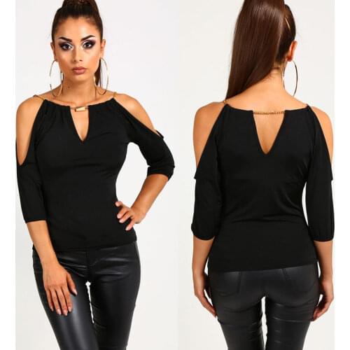 Women Casual Blouse Fashion Shirt Elegant Ladies Off Shoulder Black Tops Tees Female Loose Summer Blusa