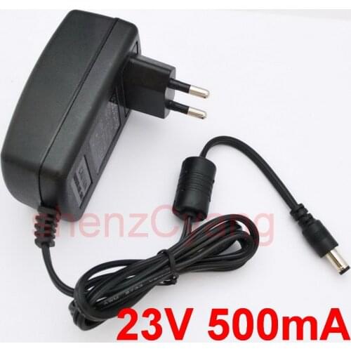 1PCS 23V 500mA AC 100V-240V Converter Adapter DC 23V 0.5A 500mA Power Supply EU Plug 5.5mm x 2.1mm-2.5mm