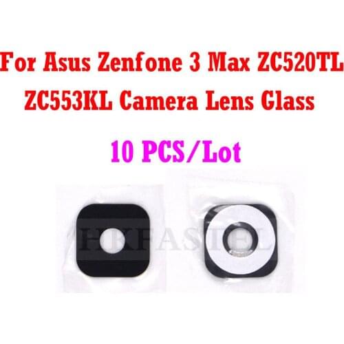 10 pcs New Original ZC520TL ZC553KL Glass Housing For Asus Zenfone 3 Max ZC520TL ZC553KL Back Battery Door Cover Camera Lens