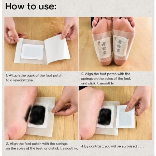 Noq 10pcs Detox Foot Patch Artemisia Argyi Foot Help Sleep Skin Herbal Body Health Care Foot Patches Pads Tools