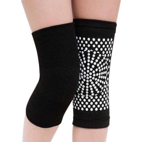 2PCS Knee Massager Leg Warmer Self Heating Support Knee Pad Knee Brace Warm for Arthritis Joint Pain Relief Injury Recovery Belt