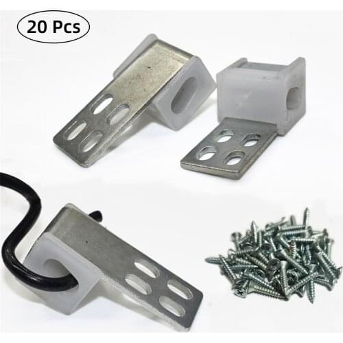 20 Pcs of 4 Hole Furniture Sofa Spring Clips S Shaped Plastic Sleeve Insulated Universal Hook Repair Tools Hardware Accessories