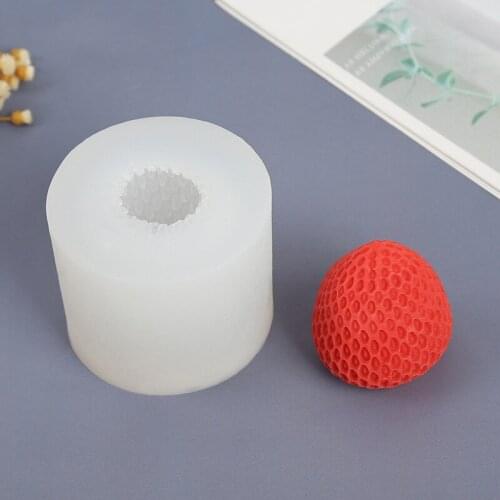 3D Large Strawberry Silicone Material Handmade Candle Mold DIY Mould Making Supplies Home Decoration
