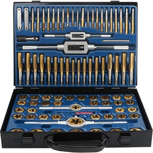 86 Pieces of Metric and Imperial Hand Tap Wrenches, Die Cutters, Metric Tap Sets, Tap and Die Set