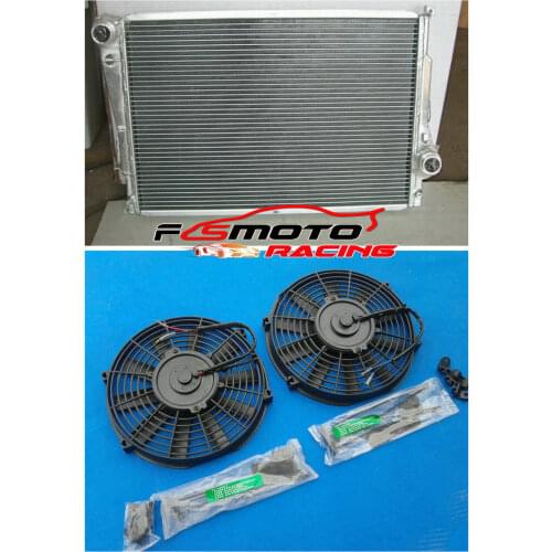 For BMW 3 Series E46 Z4 M3 316 318 320 323 325 328 330D Ci i E85 E86 SI 1997-2009 Aluminum Radiator + Fan MT 1998 1999 2000 2001
