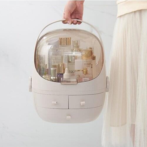 Large Makeup Organizer Women Bathroom Cosmetics Storage Box Waterproof and Dustproof Skin Care Jewelry Beauty Storage Drawer