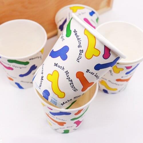 Bachelorette party Penis pattern paper cup ,paper towel adult party night club banquet decoration disposable tableware supplies