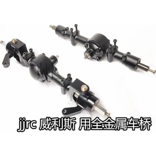 JJRC Q65 1:10 2.4G 4WD Convertible Remote Control Light Jeep RC Car parts Upgrade metal Front and rear axle Wave box