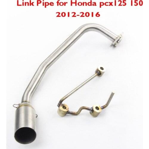 Motorcycle Slip on 51mm Exhaust Pipe System Front Link Tube Pipe Modified Link Tube for Honda pcx125 pcx150 2012-2016