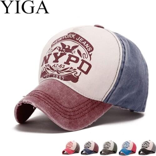 YIGA 2017 New baseball cap hats for men women fitted casual snapback caps outdoor cotton NYPD Hats wholesale