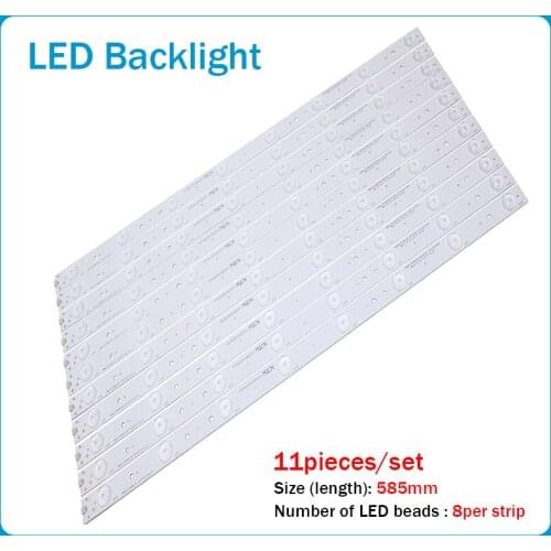 New Kit 55PCS 8LED 585mm LED backlight strip for Hisense LED55EC520UA 55-HD550DU-B21-11X8--3030c-v0 1150644
