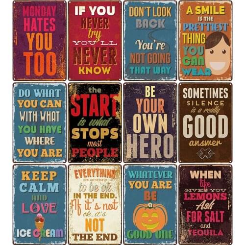 Obody said it was just Inspirational English Iron Metal Poster Tin Signs Plate Wall Decoration Vintage Art Painting