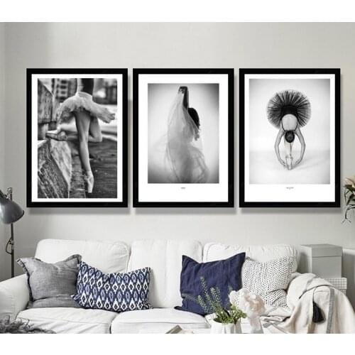 Nordic Posters And Prints Wall Art Decoration Ballet Poster Black And White Ballerina Poster Dance Canvas Painting