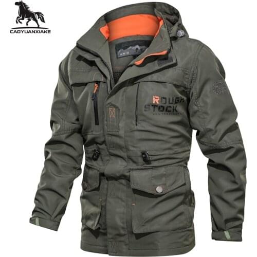 Casual Jacket Men autumn New mens windbreaker Splicing jackets men coat windproof lapel Business Mens coats Detachable hat 5XL