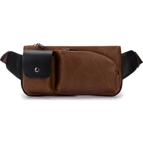 Retro waist bag mens small chest foreskin waist bag leisure small waist bag fashion mens outdoor bag