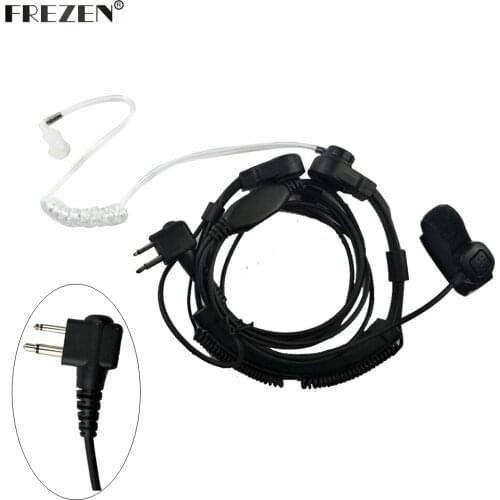 Adjustable Throat Microphone Telescopic Headset stretch For Motorola 2 Pin PRO1150, PRO2150 Walkie Talkie GP68 GP88 Radio