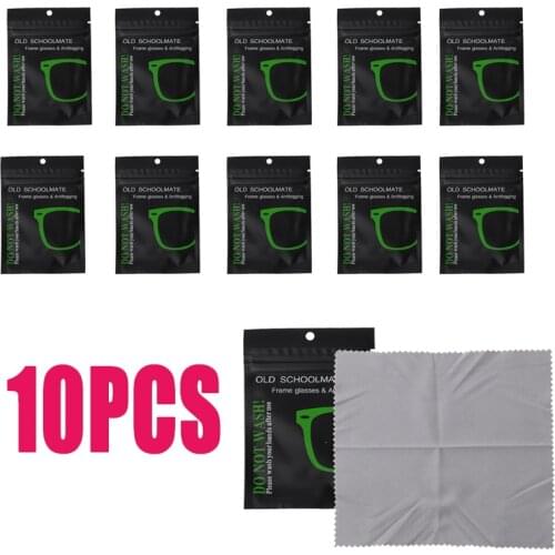 10pcs Universal Men Women Anti Fog Wipe Reusable Cloth for Glasses Swim Bicyle Goggles Unisex Glasses Lens Cloth