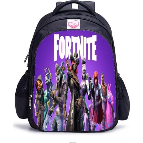 Fortnite Schoolbags 16inch Boys Girls Primary Children School Bags Students Backpack For Teenagers Games Software Mochilas