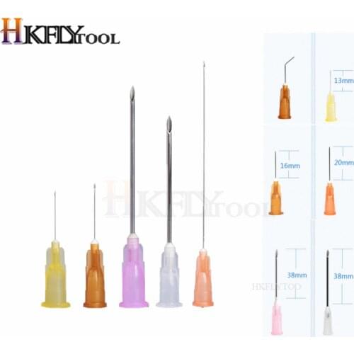 100pcs Painless small needle painless beauty ultrafine 32G 30G 26G 23G 18G 16G syringes Korean Needles Eyelid Tool Parts